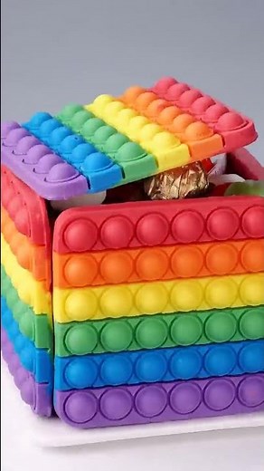Pop It Fidget Makes Colorful Chocolate Box Decorating Idea
