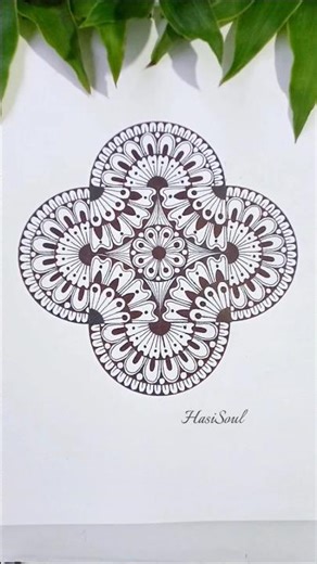 Draw an easy mandala with me🌷🎀✨️#art #shorts #mandala #relaxing #trending #viral