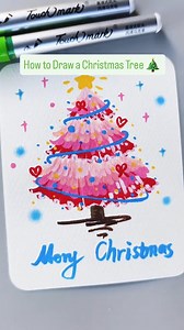 195K views · 5K reactions | Merry Christmas, How to Draw a Christmas Tree  | Easy Drawing Ideas | Facebook