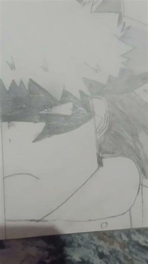 Bakugo🎨 Half Face 🖌️is INSANE! 🔥 #MHA #Shorts #art #anime drawing