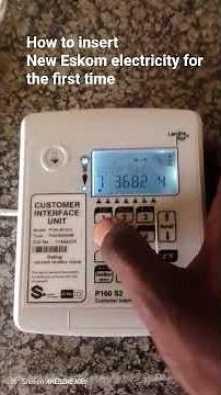 How to insert new Eskom electricity for the first time in South Africa