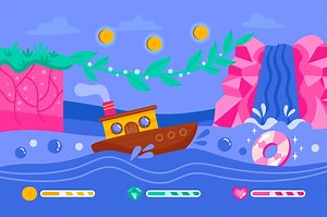 Video game background | Free Vector