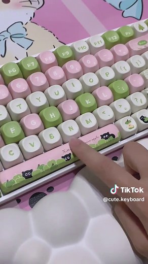 Which girl would refuse such a beautiful keyboard?💗\t#mechanicalkeyboard\t #keyboard #keyboardtrend #keebtok #zornher #zh100 #foryourpage#cool #cutecore🎀🦴🍮🐾