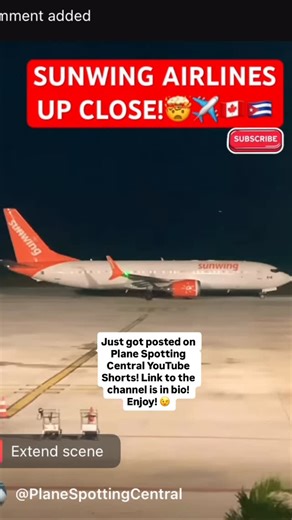 Plane Spotting Central on Instagram: "Sunwing Airlines Boeing 737 UP CLOSE in Cuba!🤯✈️🇨🇦🇨🇺🔊🔥Witness a extremely up close view of an Sunwing Airlines Boeing 737-800 as it prepares to depart from Jardines Del Ray Airport (CCC) to Toronto Pearson International Airport (YYZ) with an amazing view of the tropical palm trees surrounding. Help Plane Spotting Central reach 1,000 subscribers. Every sub helps! 📍Filmed at: Jardines Del Ray Airport Cayo Coco Cuba ✈️ Aircraft: Sunwing Airlines Boeing 
