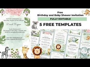Download Free Animated Birthday & Baby Shower Invitation | First Birthday Video Invitation