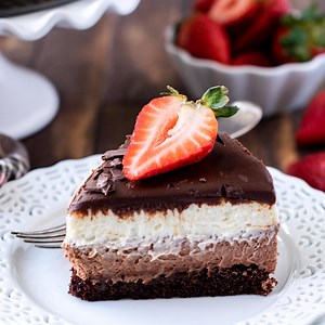 Triple Chocolate Mousse Cake (Without Gelatin) - Carve Your Craving