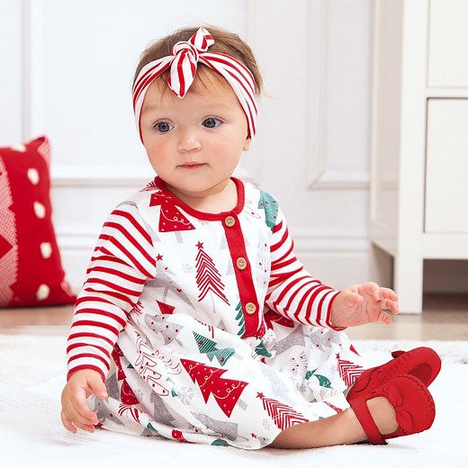 Baby Girl Christmas Dress - My First Christmas Outfit - Matching Family - Cotton - Etsy