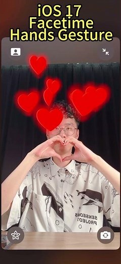 You Definitely DON'T KNOW This iOS 17 Facetime 👍Hand Gestures #wwdc23 #tutorial #shorts