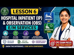 Lesson 6: Hospital Inpatient (IP) & Observation (OBS) E/M Services | CPT E/M Coding