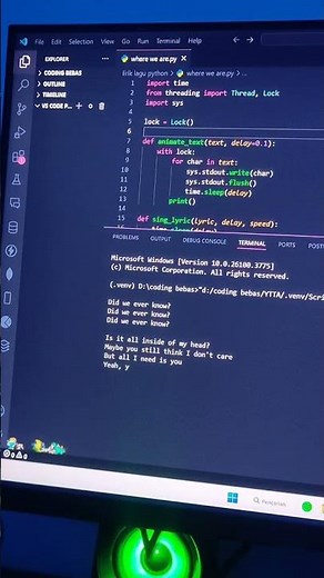 Python Song Lyrics #python #coding #correctcoding