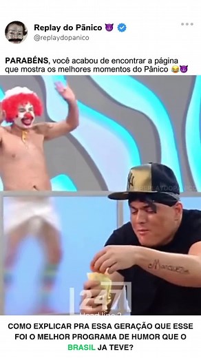 Se você é fã do Programa Pânico, então deveria seguir nosso perfil. . . . . #humor😂 #humorista #comédia #virałpost #virałreels #programapanico #paniconatv #paniconaband | Melhores Momentos do Pânico na TV