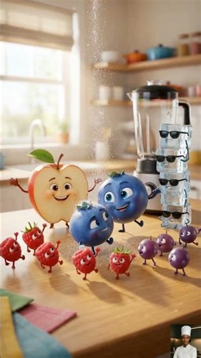 MAGIC SMOOTHIE: Fruit Explosion! 🍓✨ (3D Animation) #smoothie #food #shorts