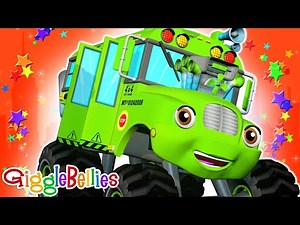 🔴LIVE - Wheels on the Bus is Green! | Monster Trucks Kids Cartoons | GiggleBellies