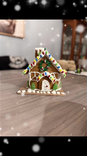 We finally built the gingerbread house! #christmas #gingerbreadhouse