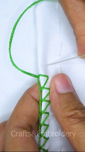 1.8M views · 8K reactions |  Easy borderline embroidery tutorial! #fypシ゚ #stitch #handmade #support #tutorial #satisfying #cute #reels #design #embroidery #viralvideo #content #useful #hand #easy #diy #reelsvideo #fb #trending #embroideryart #viral #fbreels #reelsfb #border #viralreelsfb #viralreels #everyone #followers | Crafts & Embroidery | Facebook