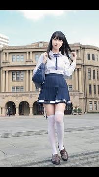 學生妹穿著制服百褶裙展現可愛魅力-小孟 , JK , 制服 , 絶対領域, Knee-high socks, ニーハイソックス, 美しい脚, 무릎 위 양말, 아름다운 다리