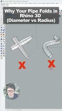 Why Your Pipe Folds in Rhino (Diameter vs Radius)