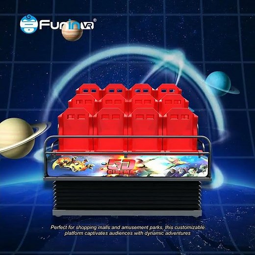 Square Customized 5D Movie Cinema Theatre with 9-48 Seats and Electrical Power System