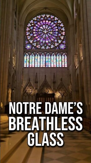 The Rose Window of Notre Dame is breathtaking 🕯️ #cathedral #art