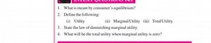 What is meant by consumer's equilibrium?Define the following:... | Filo