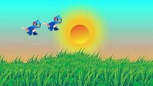 Download Sunshine morning 2d cartoon background animation for free