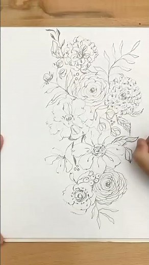 Floral Sketch Art Using the Twist Erase III Mechanical Pencil