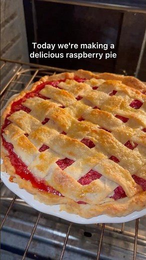 Delicious Raspberry Pie! #pies #bakingfromscratch #dessertlovers #homemadefood #recipeoftheday #fyp