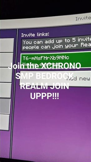 XCHRONO MINECRAFT SMP REALM CODE