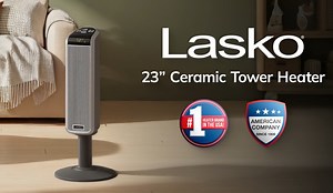 Lasko 29" 1500W Ceramic Pedestal Electric Space Heater with Remote, Gray, 5397 - Walmart.com
