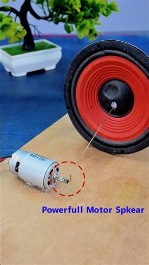 Powerful DC Motor Speaker Build | Motor Speaker making #shorts #motor #speaker