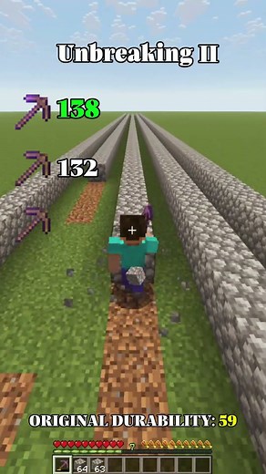 Wooden Pickaxe Unbreaking Levels