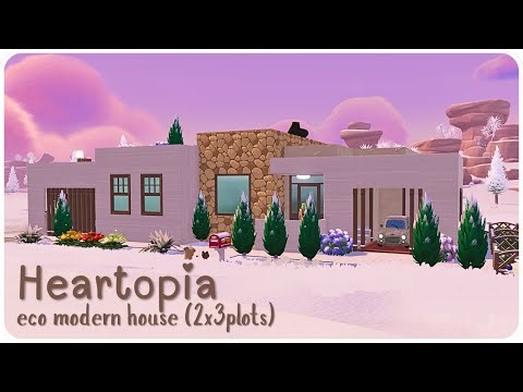 Building an Eco Modern House 🌷 | Heartopia (2×3 Plot) | Longplay (No Commentary)