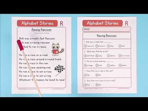 Alphabet Stories Letter R Reading Comprehension Worksheet