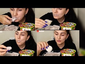 Asmr eating clay paste with clay cookie #yummy#satisfying marta riva❤️