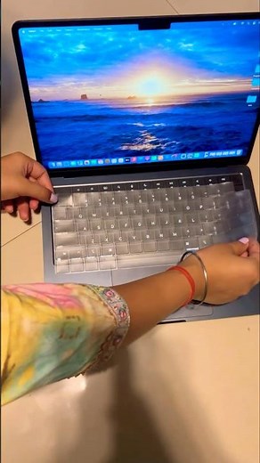 Unboxing Mac keyboard cover|easy to stick| MacBook Air M2| unique #macbook #apple #cover #mac