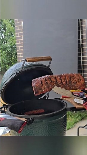 Full Lamb backstrap cook video now up on the youtubes! #lamb #LambBackstrap #biggreenegg #bbq #food