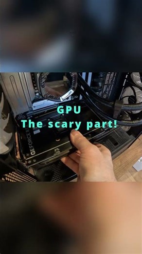 Gaming PC Build scary moments - GPU Click #shorts