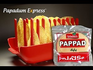Papadum Express® - Grandma's Pappad. Microwave cook 10 papads in 45 seconds!