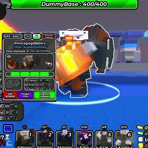 titan scaledummy showcase #roblox #dummy defence