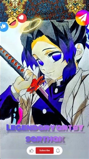 “Insect Hashira Shinobu Kocho | Calm Smile, Deadly Poison 🎨”#demonslayer#shinobu#anime#drawing