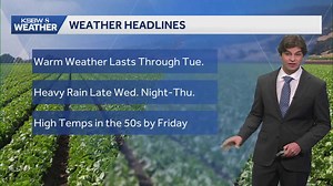 Heavy rain coming on Wednesday to the Central Coast
