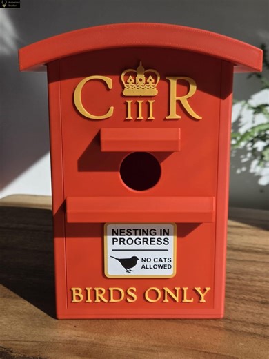 British Post Box Birdhouse – Unique 3D Printed Bird House – Red Mailbox Garden Decor – PLA+ Outdoor Nesting Box Gift - Etsy