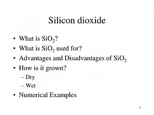 Silicon dioxide - SlideServe