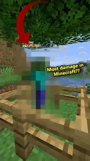 What tool does the most damage in Minecraft #shorts