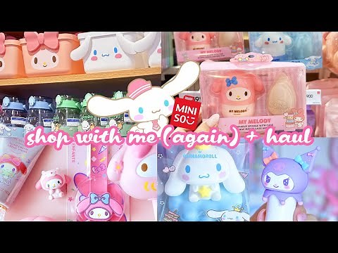 💓 shopping at MINISO 🌸 unboxing the cutest $100 Sanrio haul!