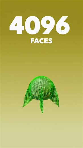 4 Faces to 262K — Satisfying Cloth Simulation on a Cricket Ball #asmr #3d #simulation