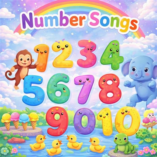 Number Song #kidsoftiktok #kidstiktok #kidssong #rhymes #kids