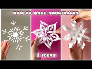 3 Ideas | How To Make Paper Snowflakes | DIY snowflakes | Easy and Simple | tutorial