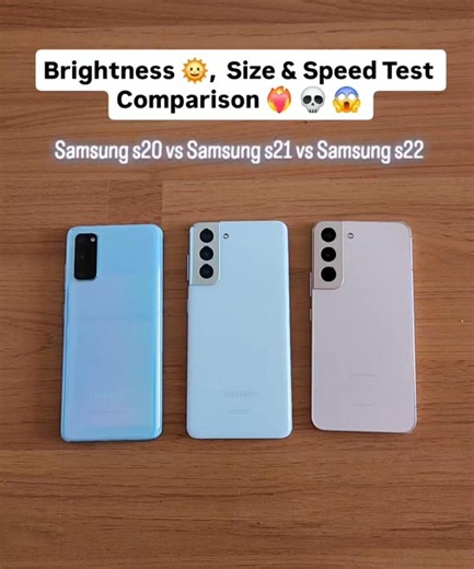 0🔥SAMSUNG S20 vs S21 vs S22 – Ultimate Brightness, Display Size & Speed Test! 😱 #shorts #viral #fyp