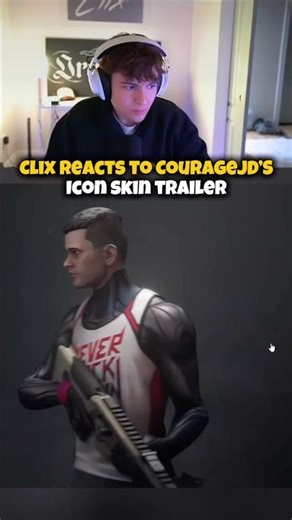 Clix Reacts to CouRageJD’s Icon Skin Trailer… 🔥 | #Shorts #Fortnite #Clix #fypシ゚viral